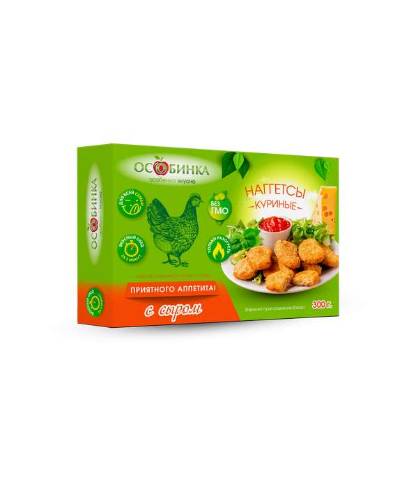 Упаковка Наггетсы куриные - аренда торгового знака Особинка